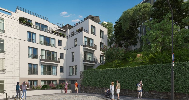 Achat / Vente programme immobilier neuf Paris 19 proche du Parc des Buttes-Chaumont (75019) - Réf. 6694